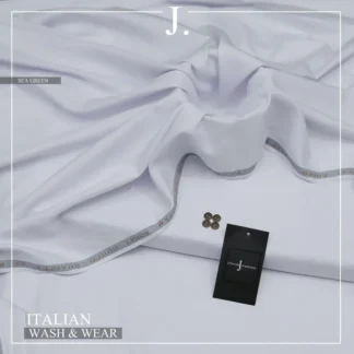 Men's Italian Wash & Wear Plain Suit White