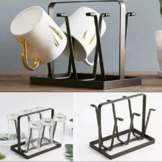 6-Hook Metal Mug Holder for Kitchen & Office