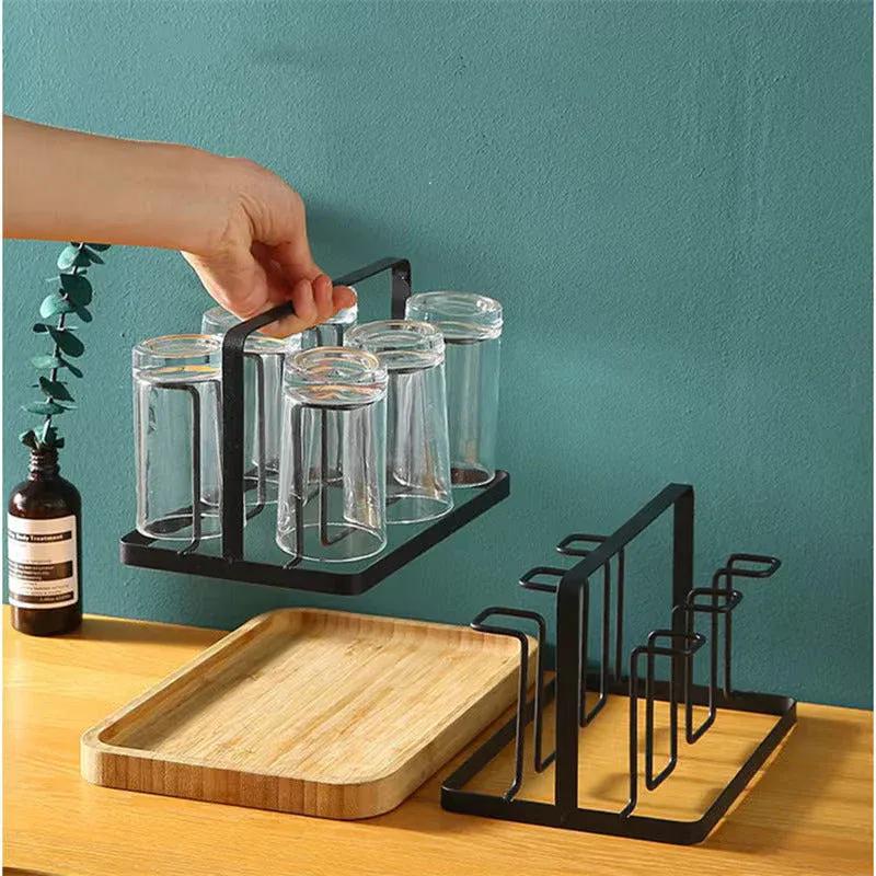 6-Hook Metal Mug Holder for Kitchen & Office - Image 3