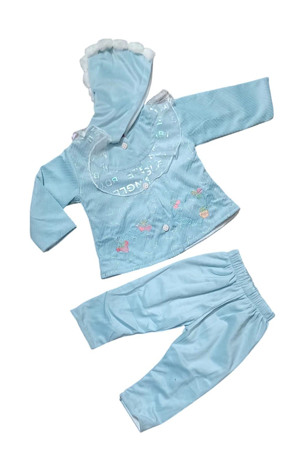 Girls Printed Lycra Shirt & Trouser Set 6-12M
