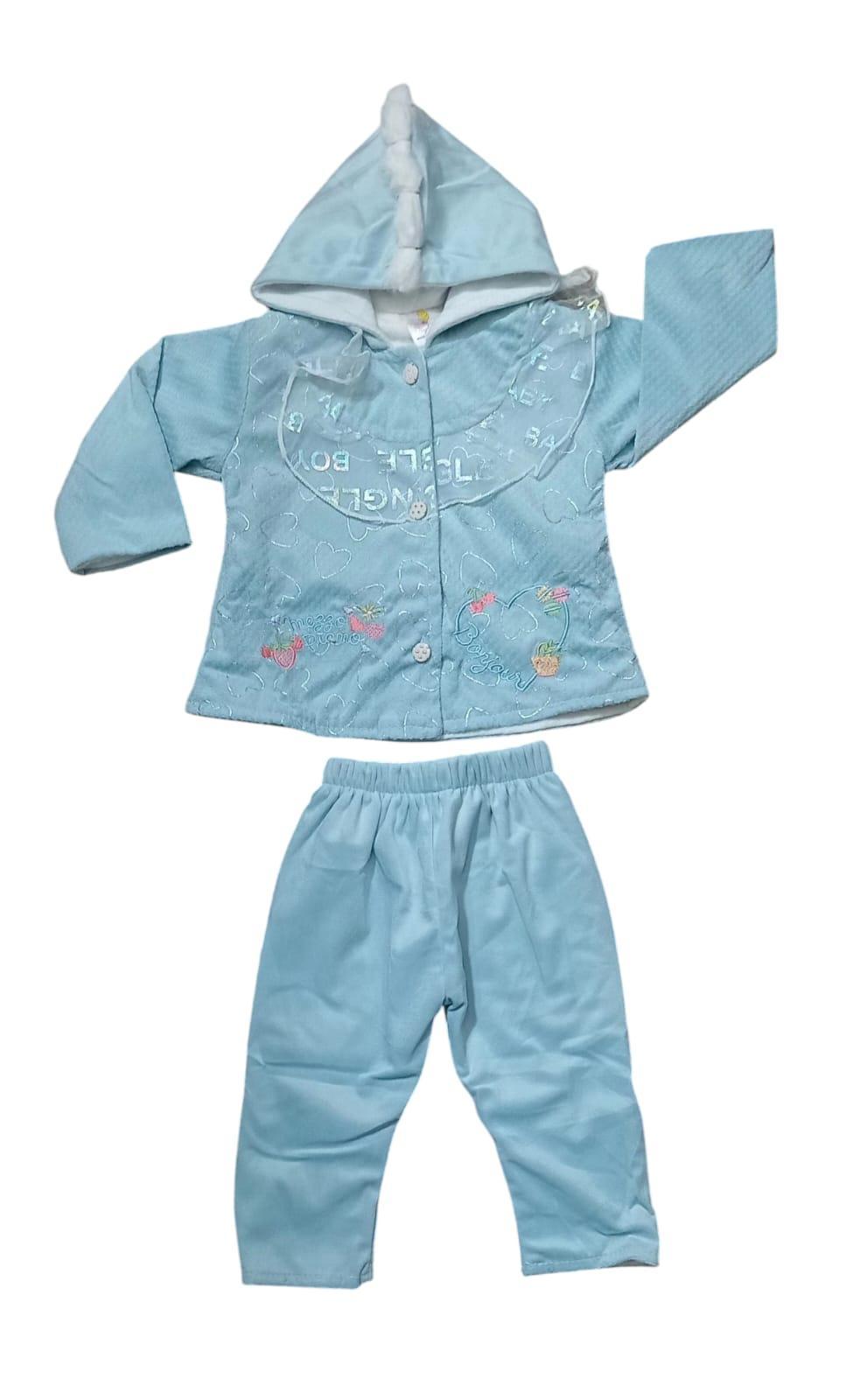 Girls Printed Lycra Shirt & Trouser Set 6-12M - Image 2
