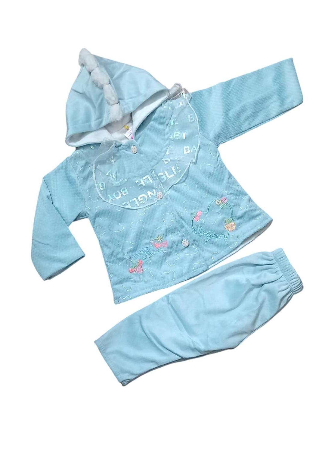 Girls Printed Lycra Shirt & Trouser Set 6-12M - Image 3