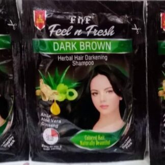 Feel n Fresh Dark Brown Herbal Hair Darkening Shampoo Pack of 6