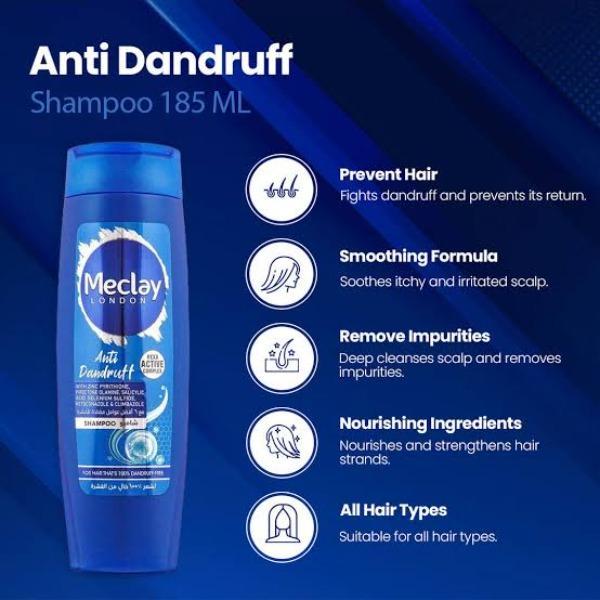 Anti-Dandruff Shampoo 185ml Blue Bottle Pakistan - Image 4