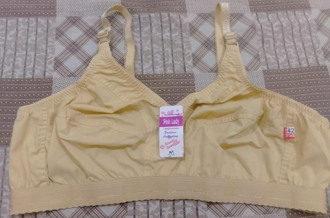 Beige Cotton Non-Padded Bra Adjustable Straps Sizes 32-42 - Image 5
