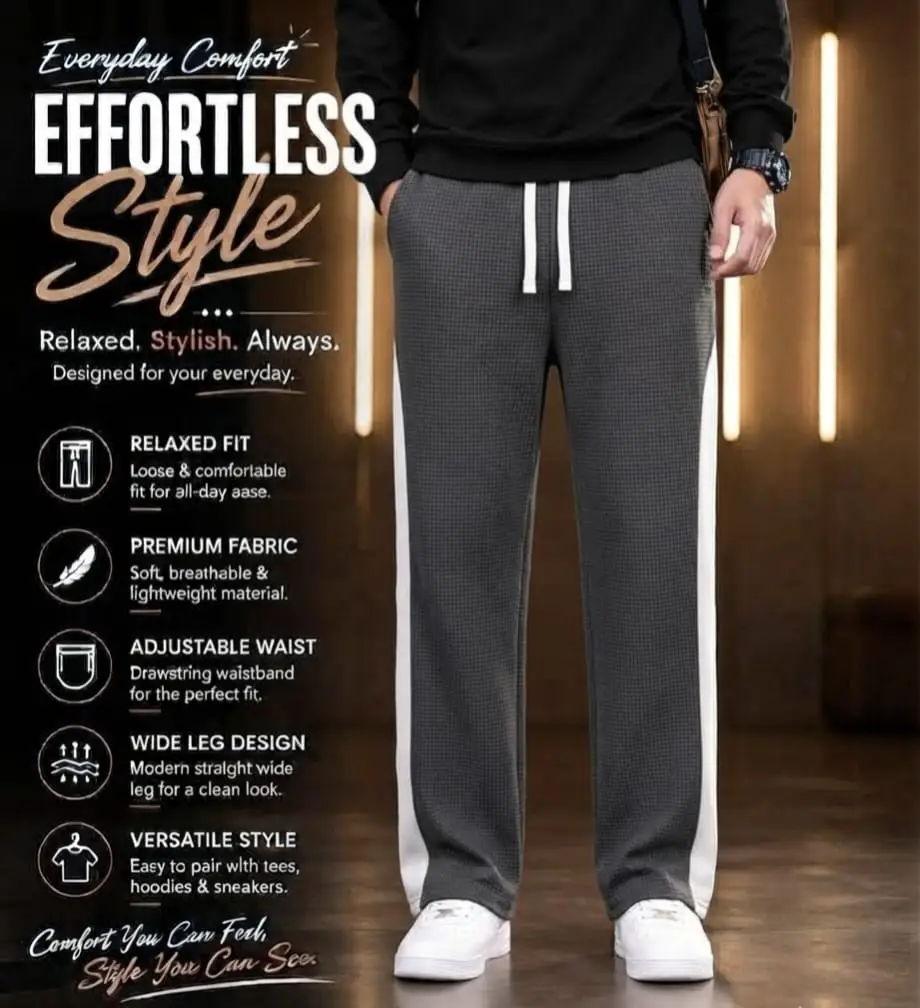 1 Pc Men's Dri Fit Plain Trouser - Image 2