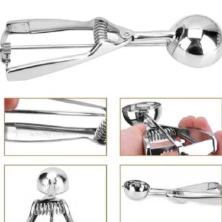 Stainless Steel Ice Cream Scoop Set of 1 Silver