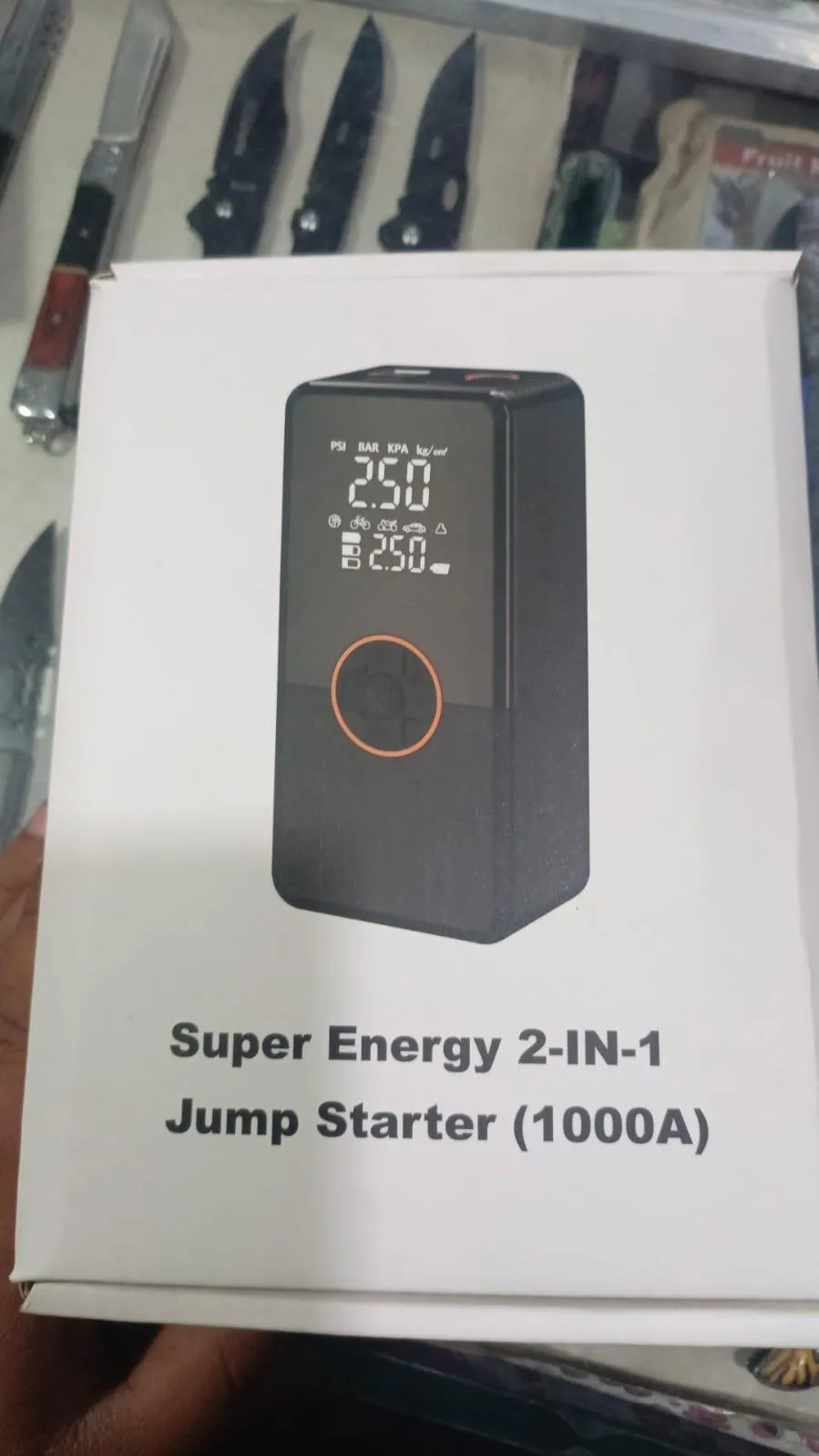 Digital Tire Pressure Inflator Black 4x3x2 Inch ABS
