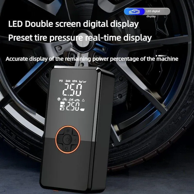 Digital Tire Pressure Inflator Black 4x3x2 Inch ABS - Image 6