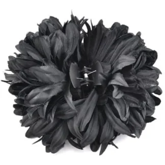 Black Flower Hair Catcher for Women, Premium Cotton, Compact & Durable
