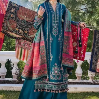 HUSSAIN REHAR NEW ARTICLE 3 PcS Unstitched Embroidered Suit