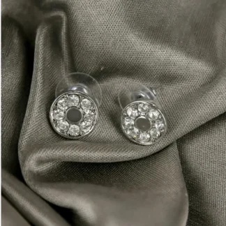 Modern Silver Plated Crystal Studs for Women