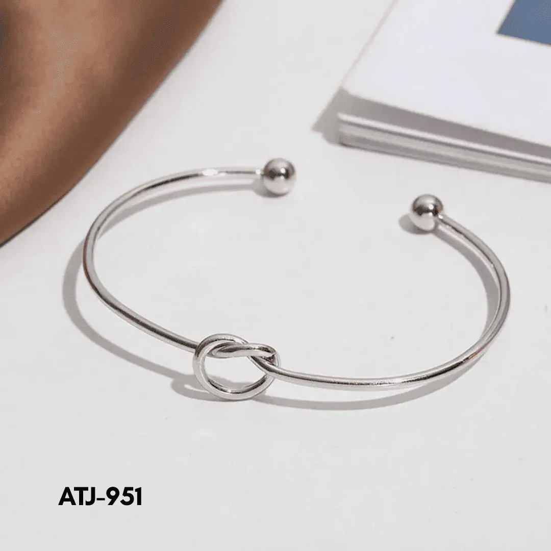 Korean Knot Design Bangle Golden Silver Multicolor - Image 7