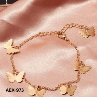 Golden Butterfly Chain Bracelet for Women