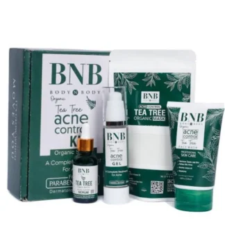 BNB Tea Tree Acne Control Kit 4-Piece Green Serum Mask Wash