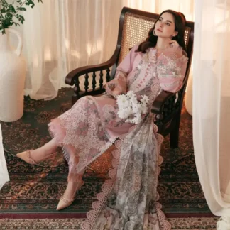 Hania Amir By Jade 3 Pcs Unstitched Chikankari Embroidered Suit