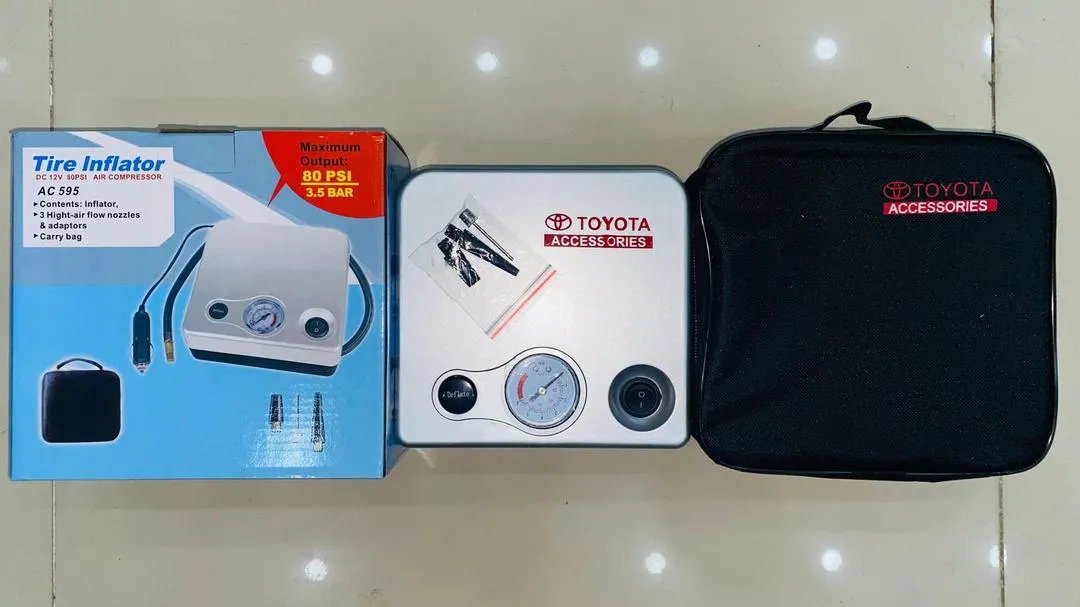 Toyota Air Pressure Inflator Silver 80PSI Portable - Image 3