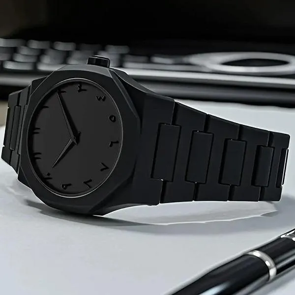 Arabic Aura Black Watch for Men Women with Digital Hands - Image 5
