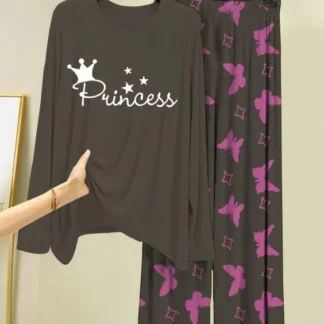 Princess Printed Night Suit Cotton Jersey Set