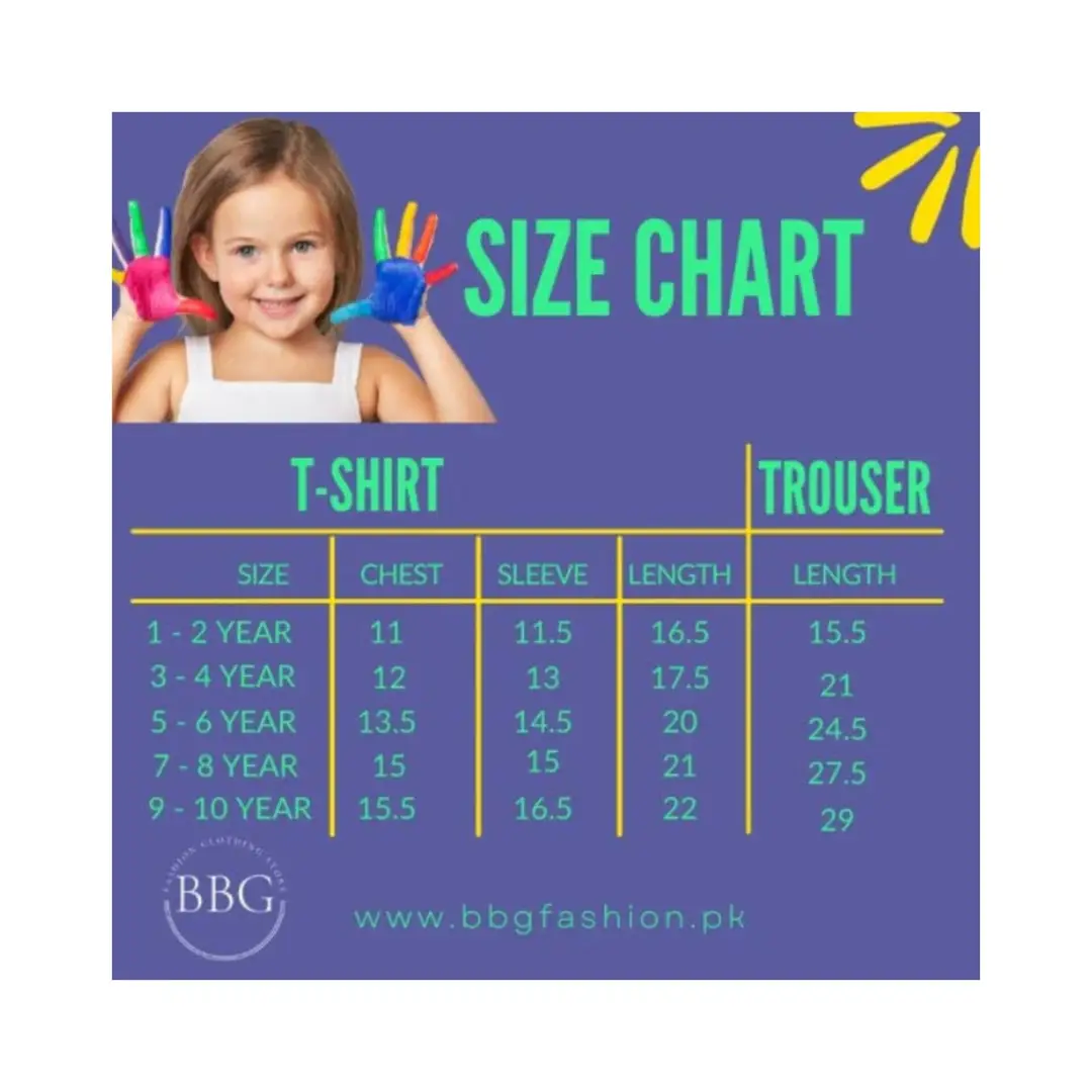 2 Pcs Girl's Cotton Jersey Printed Co-ord Set - Image 2