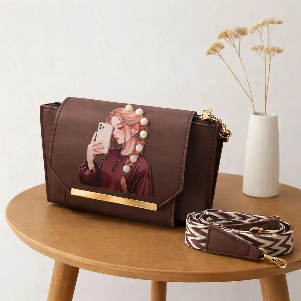 Luxurious Brown Leather Handbag for Women