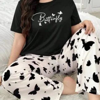 1 Pc Women's Stitched Cotton Jersey Printed Night Suit