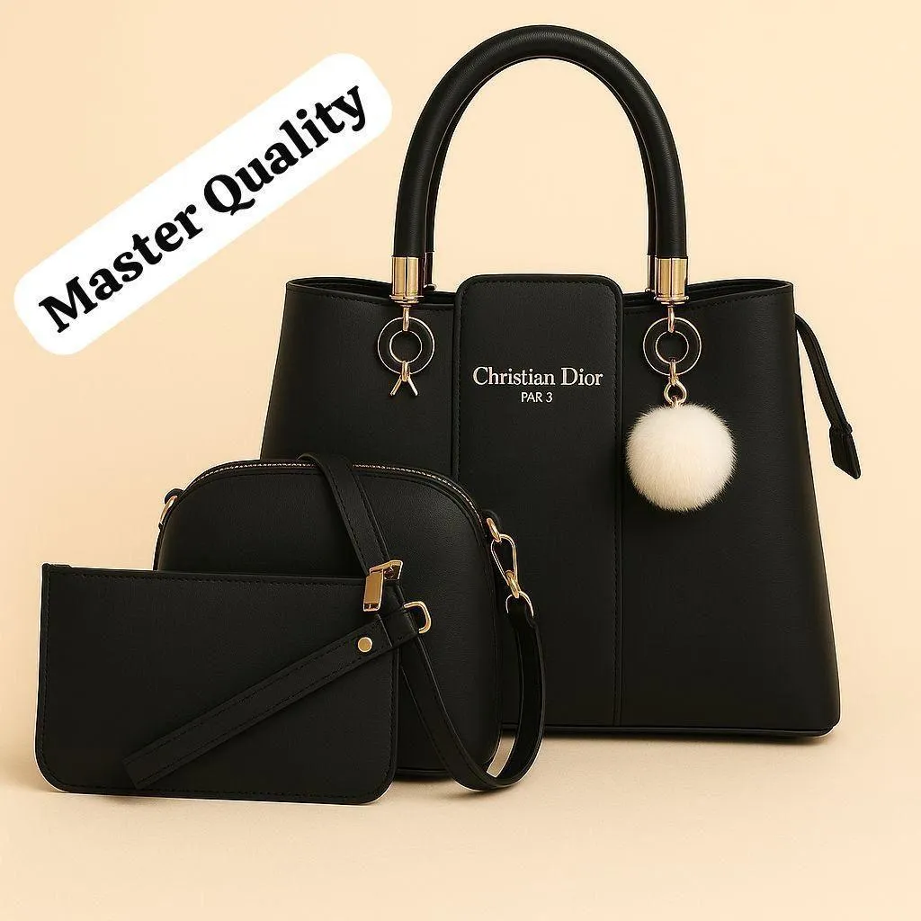 Green Leather 3Pcs Women Handbag Set - Image 5