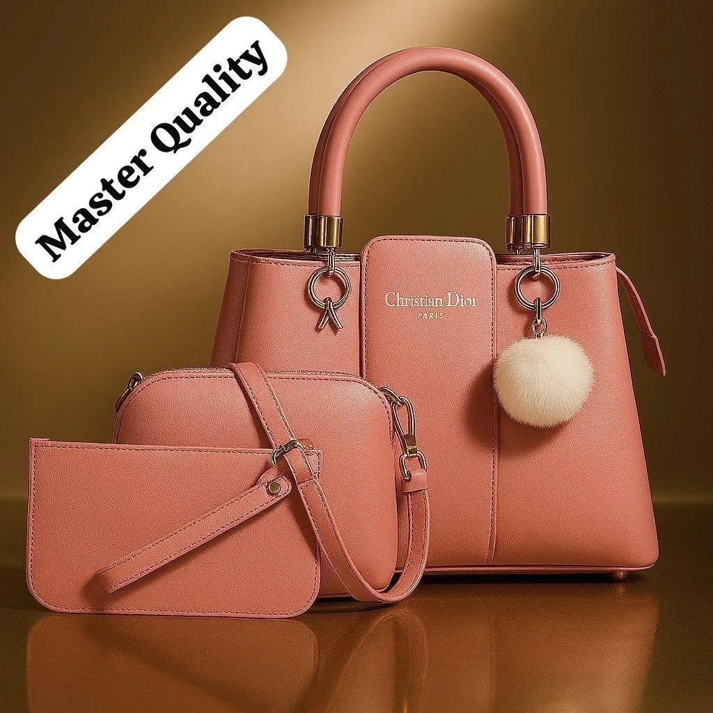 Green Leather 3Pcs Women Handbag Set - Image 7