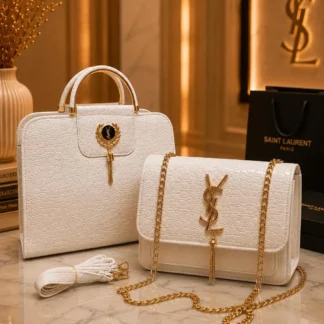 Girl's Leather Plain Hand Bag Set
