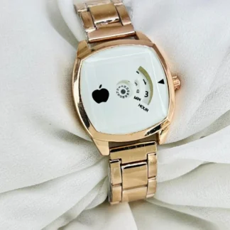 Rose Gold Square Watch for Women with Chain Strap