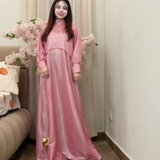 2 Pcs Women's Stitched Diamond Plain Maxi