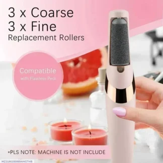 Electric Foot Scrubber with 6 Replacement Rollers