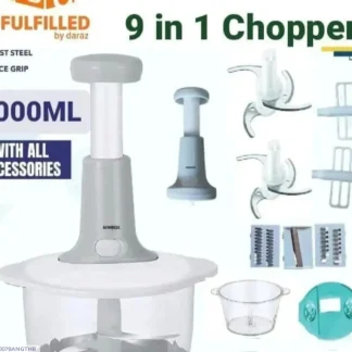 9-in-1 Chopper 2000ML Gray ABS Kitchen Tool