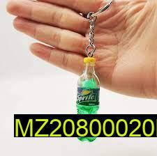 Miniature Sprite Bottle Keychain 2.5" Plastic