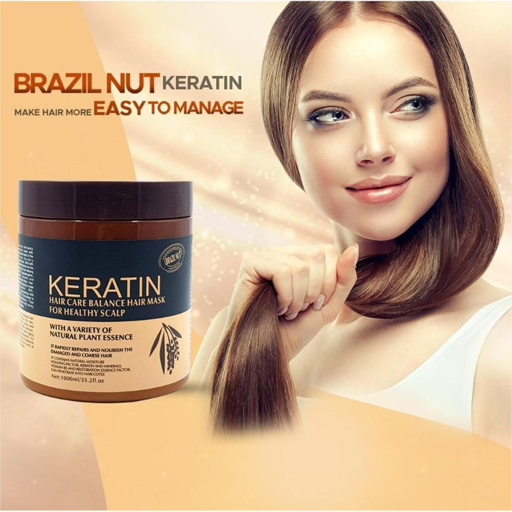 Keratin Hair Mask 1000ml Pack Of 2 For Damaged Hair - Image 4