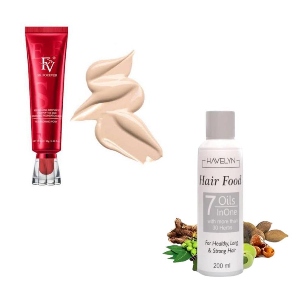 Foundation & Hair Oil Set for Pakistani Skin