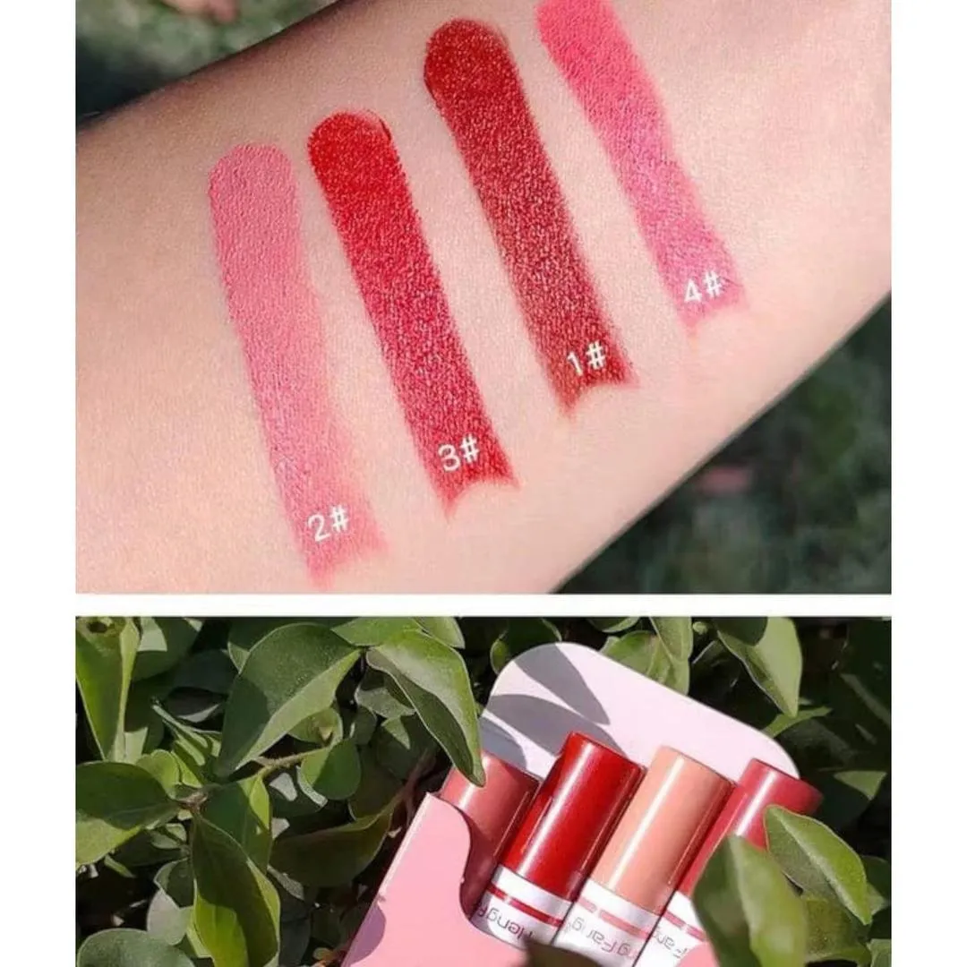 Matte Lipstick Set 4 Shades Long Lasting Smudge Proof - Image 3