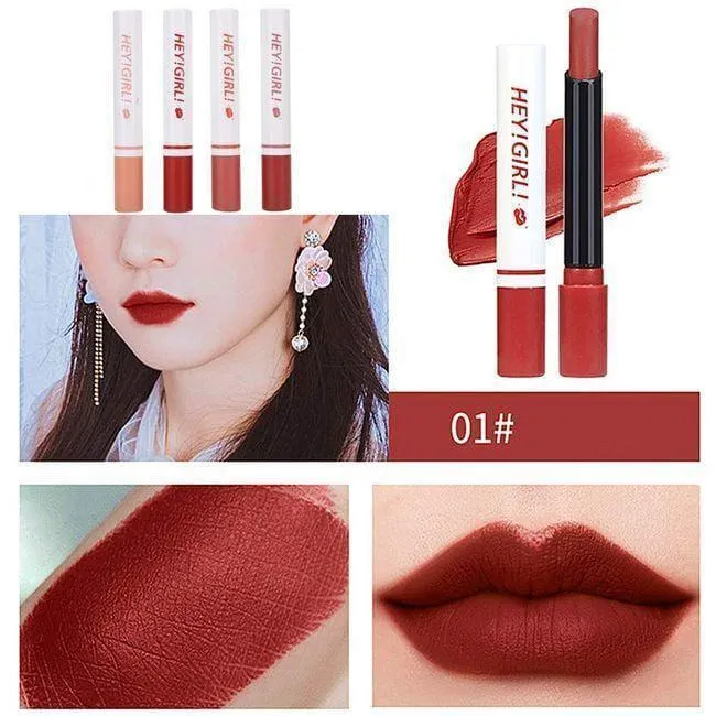 Matte Lipstick Set 4 Shades Long Lasting Smudge Proof - Image 5