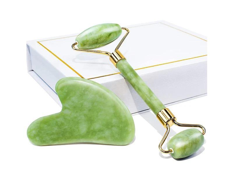 Jade Roller & Gua Sha Set for Face Eyes Body - Image 3