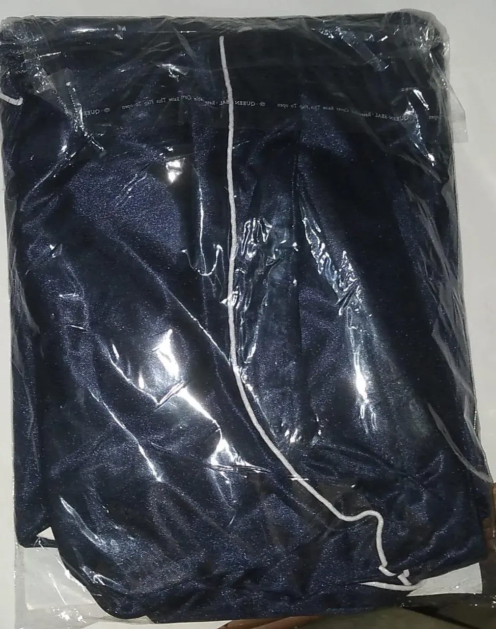 Blue Silk Lace V-Neck 2Pcs Sleepwear Set - Image 3