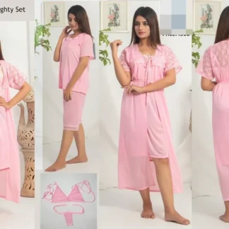 Pink 6-Piece Nightwear Set for Women