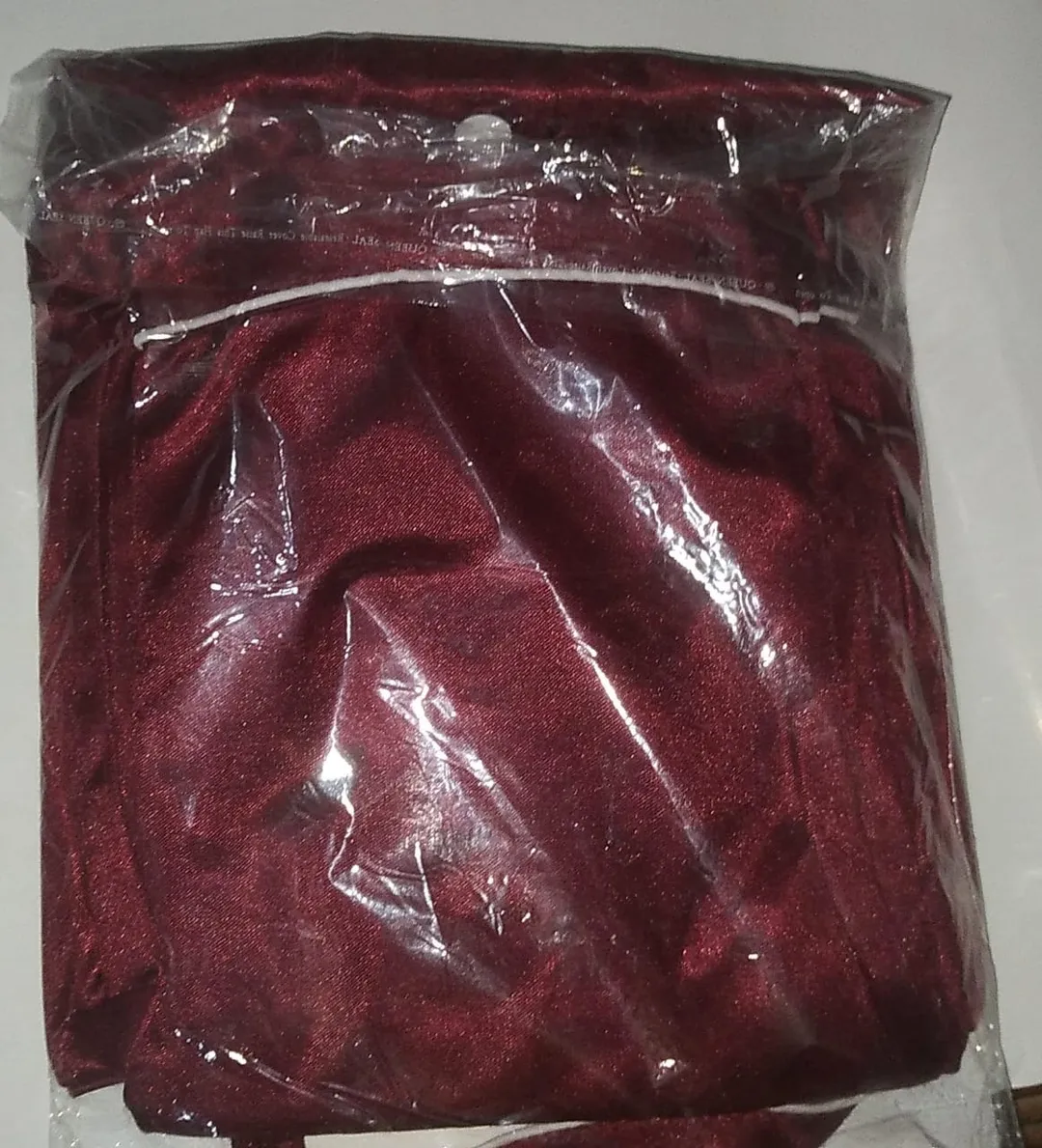Women Silk Night Suit Maroon 2 Pcs V-Neck - Image 2