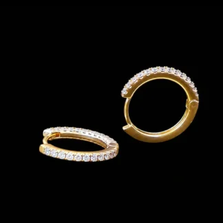Fancy Gold Plated Zircon Hoops