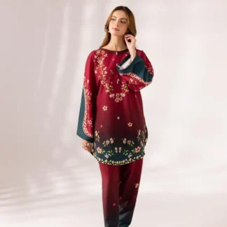 Women's Digital Printed Doria Lawn Cord Set 2PC | Soft Doria Lawn Summer Dress | Casual Printed Co-Ord Set | Stylish Ladies Outfit | Ready to Wear