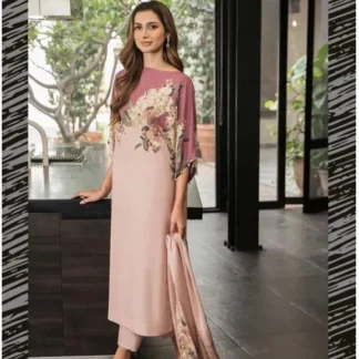 3-Piece Silk Suit Women Multicolor Digital Print