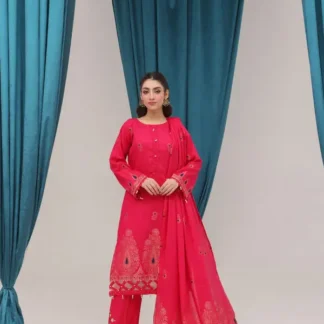 Lamisah Jacquard 3 Piece Suit with Fancy Dupatta