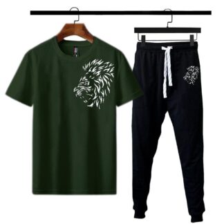 Men Polyester Lion Print Track Suit Medium to XL