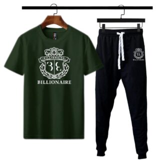 Men's Cotton Track Suit Dark Green Billionaire Logo
