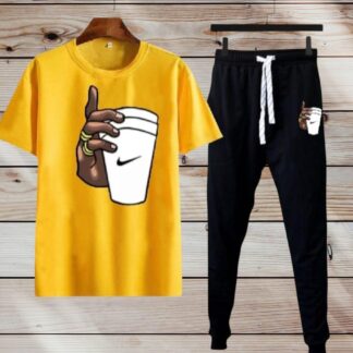 Men's Dri Fit Track Suit Yellow Black