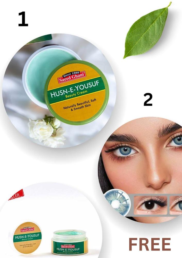 Husn e Yousaf Blue Eye Lens & Cream 2 in 1 Bundle - Image 3